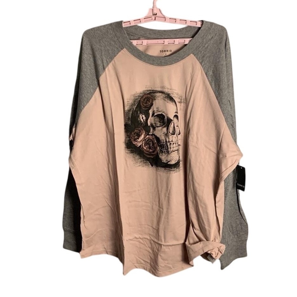 NWT Torrid Skull Floral Classic Fit Crew Heritage Jersey Tee 2X - Picture 5 of 11